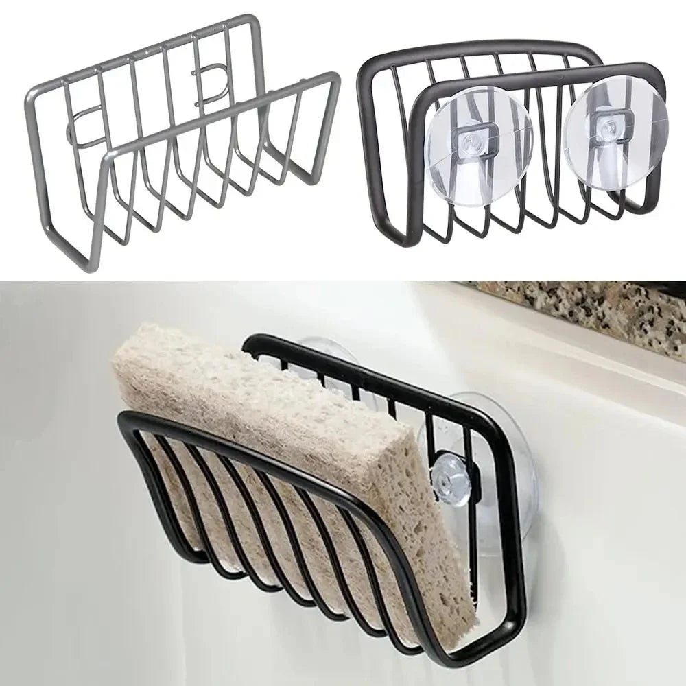 Ovelle Sink Sponge Caddy | Stainless Steel Wall-Mounted Holder