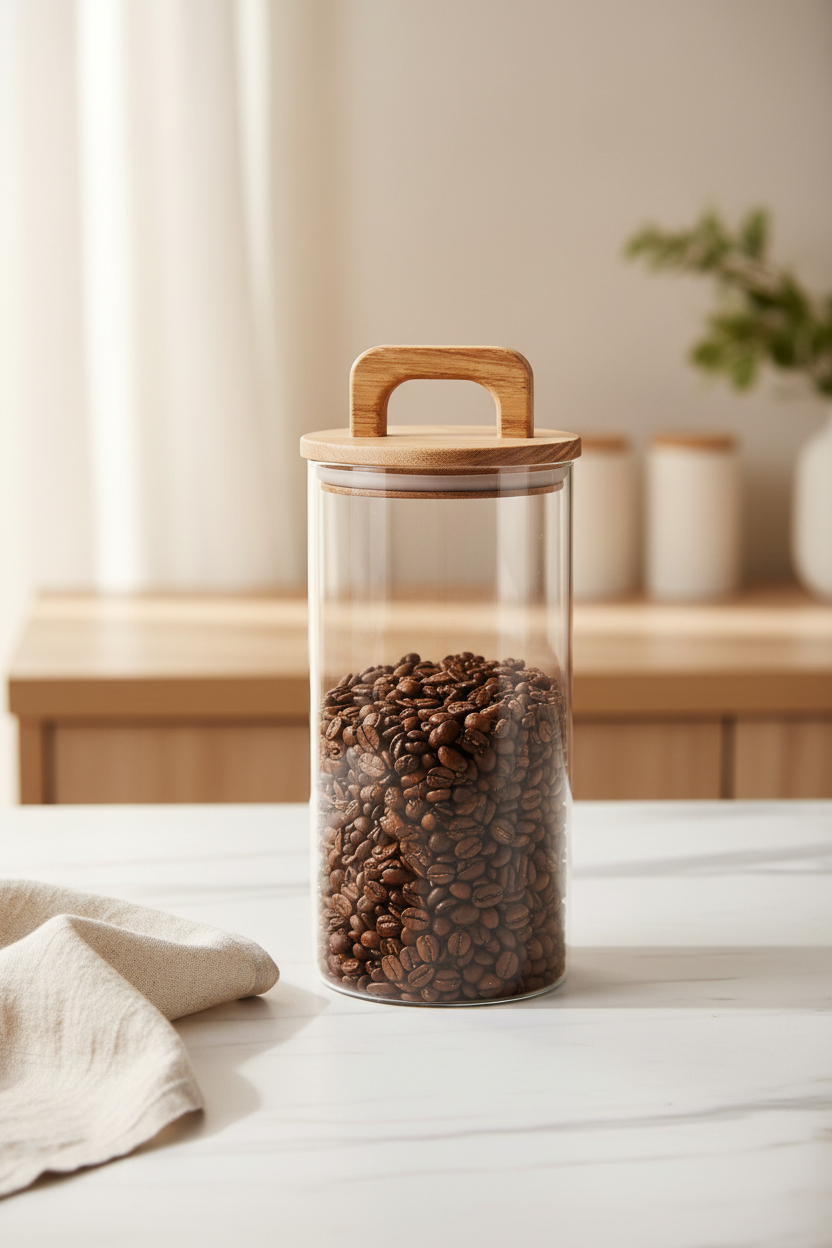 Ovelle Glass Canister with Arch Handle
